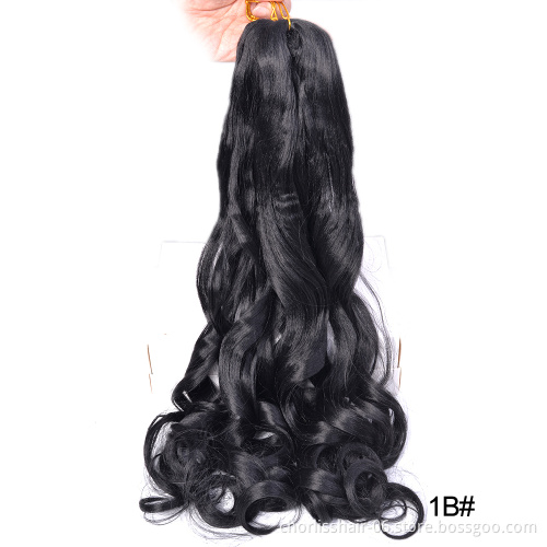 Hot Selling Wholesale Customized 24 Inches 75g/150g Crochet Braiding Curly Hair Extensions Synthetic Hair Braids Spiral Curl